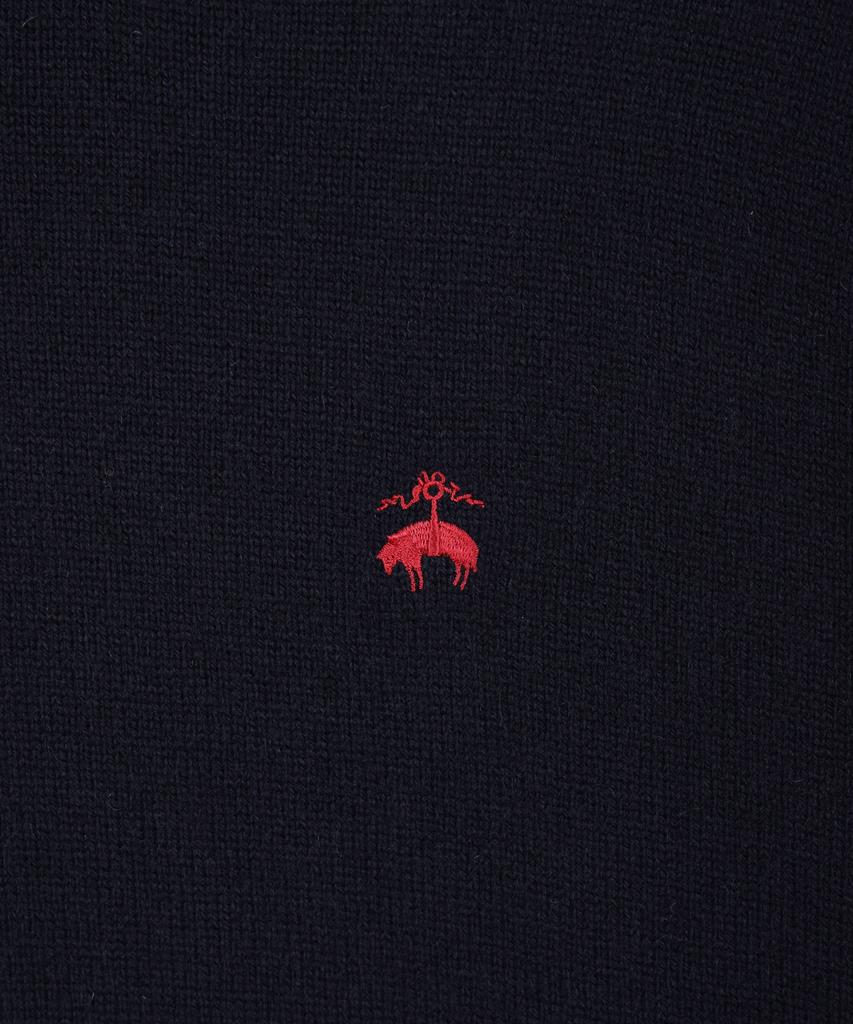BROOKS BROTHERS [Heritage] Wool Cashmere Solid Sweater (Navy) (Bbwrmhg412)