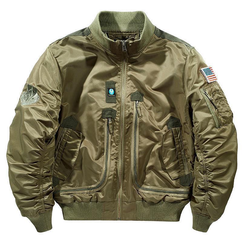 New Air Force Functional Flight Jacket Men's Ma-1 Loose Plus Size Jacket Stand-up Collar Baseball Jersey