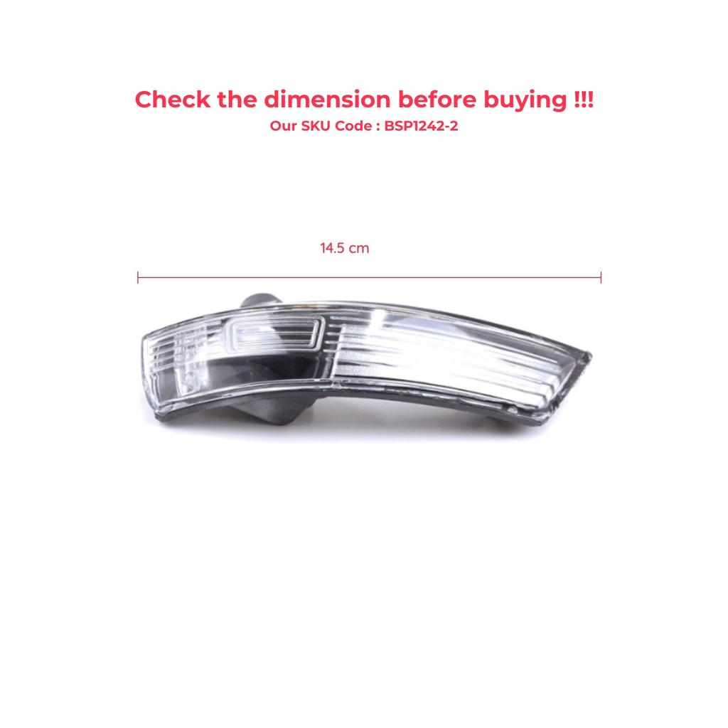 ESP1242-2 Right Side Door Wing Mirror White Clear Indicator Lamp Lens for Ford Focus 2007-2020 Mondeo MK4 2007-2015 8M5113B384AA