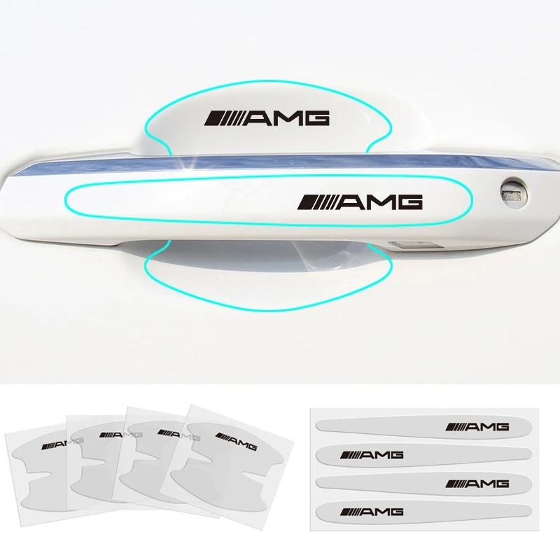 

Car Sticker For Mercedes Benz W124 W203 W204 W205 W212 GLS GL CLA GLA GLE 8pcs Auto Door Wrist Transparent Protector Side Handle