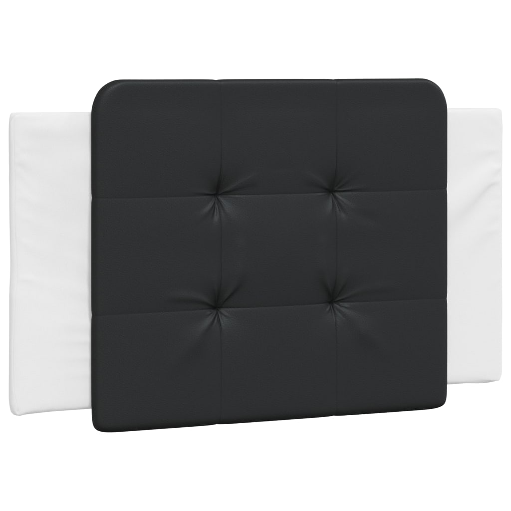 Vidaxl Headboard Pillow, Black-White, 90 Cm, Faux Leather