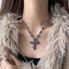 Gothic Rose Crosses Pendant Necklace With Elegant Designs Fashion Jewelry for Men and Women