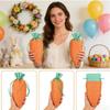 12pcs Carrot-Shaped Gift Bags with Carambole Opening Easter Favor Packaging Shower & Spring Decor Rustic Carrot Bags for Treats