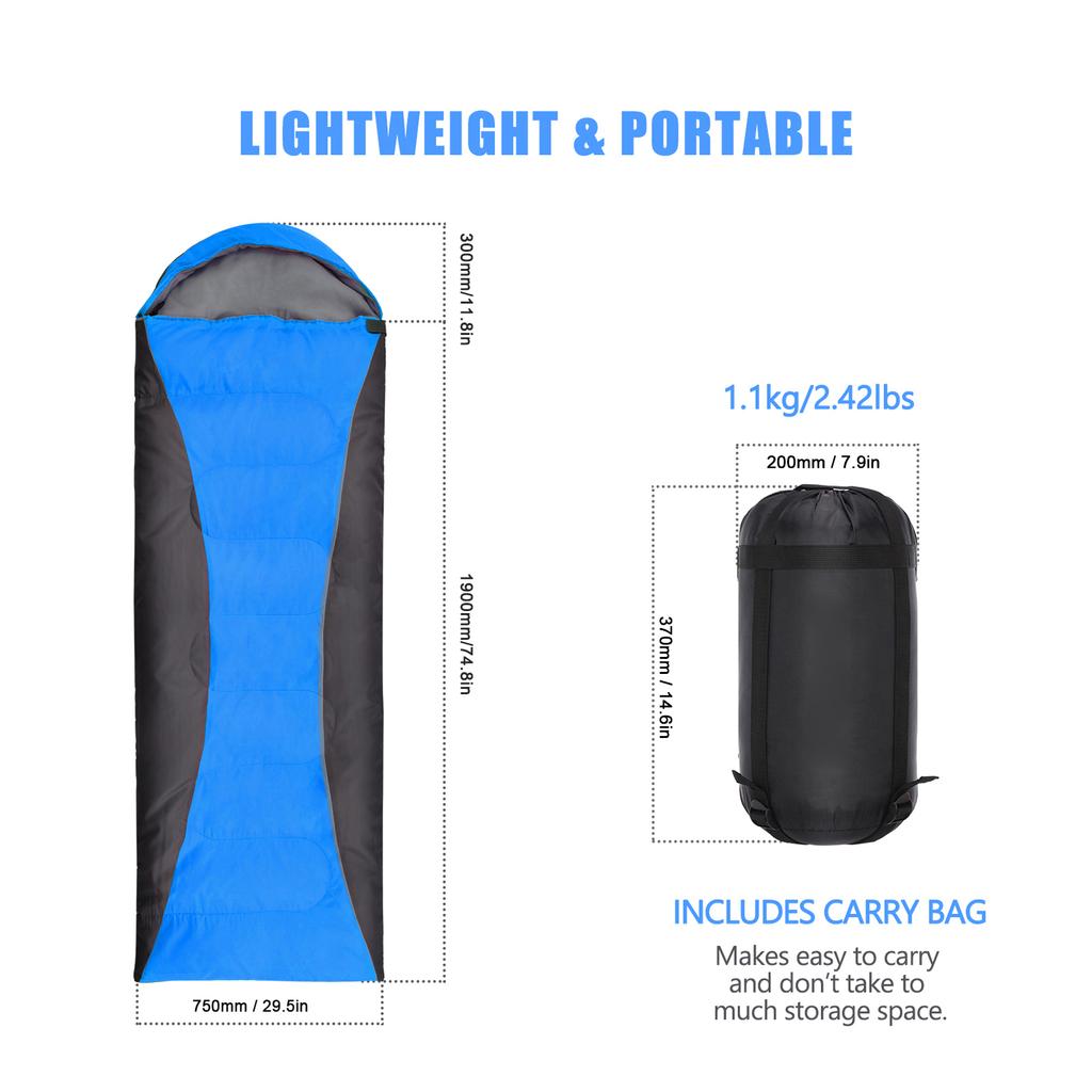 Sleeping Bag for Adults Boys and Girls 4-Season Camping Warm Sleeping Bag Waterproof with Storage Bag for All Season Camping Hiking Travel Outdoor Adv