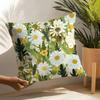 Natural Simple Flower Decoration Pillow Case Linen Cushion Covers For Decorative Sofa Home Pillows Case Car Chair Pillows Cases