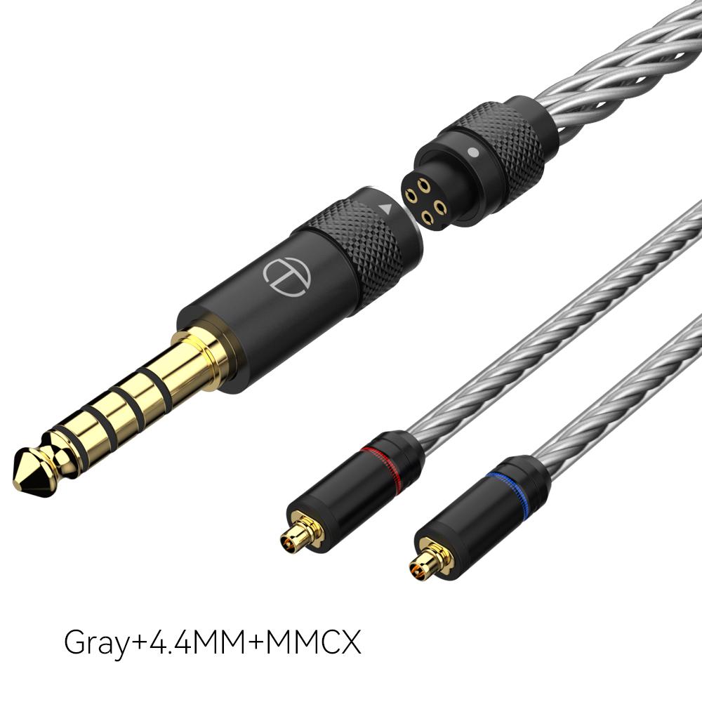 TRN T2 Pro16 Core Earphones Silver Plated HIFI Upgrade Cable 2.5/3.5/4.4/Type C/Lighting/QDC//MMCX/0.75/0.78 MT4 TA4 MT1MAX