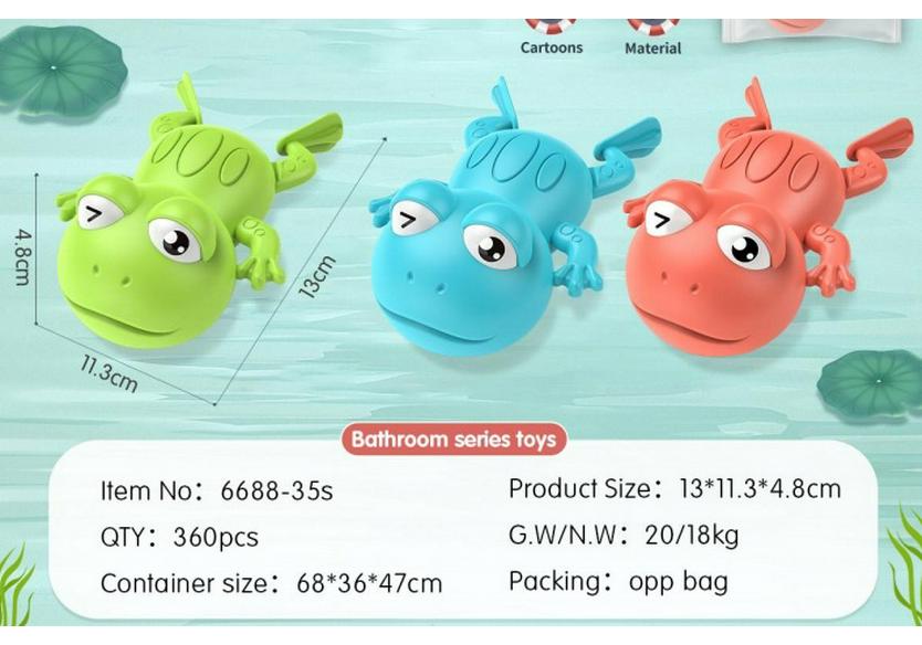 Douyin Baby Bath Toys: Wind-up Swimming Frog for Infants