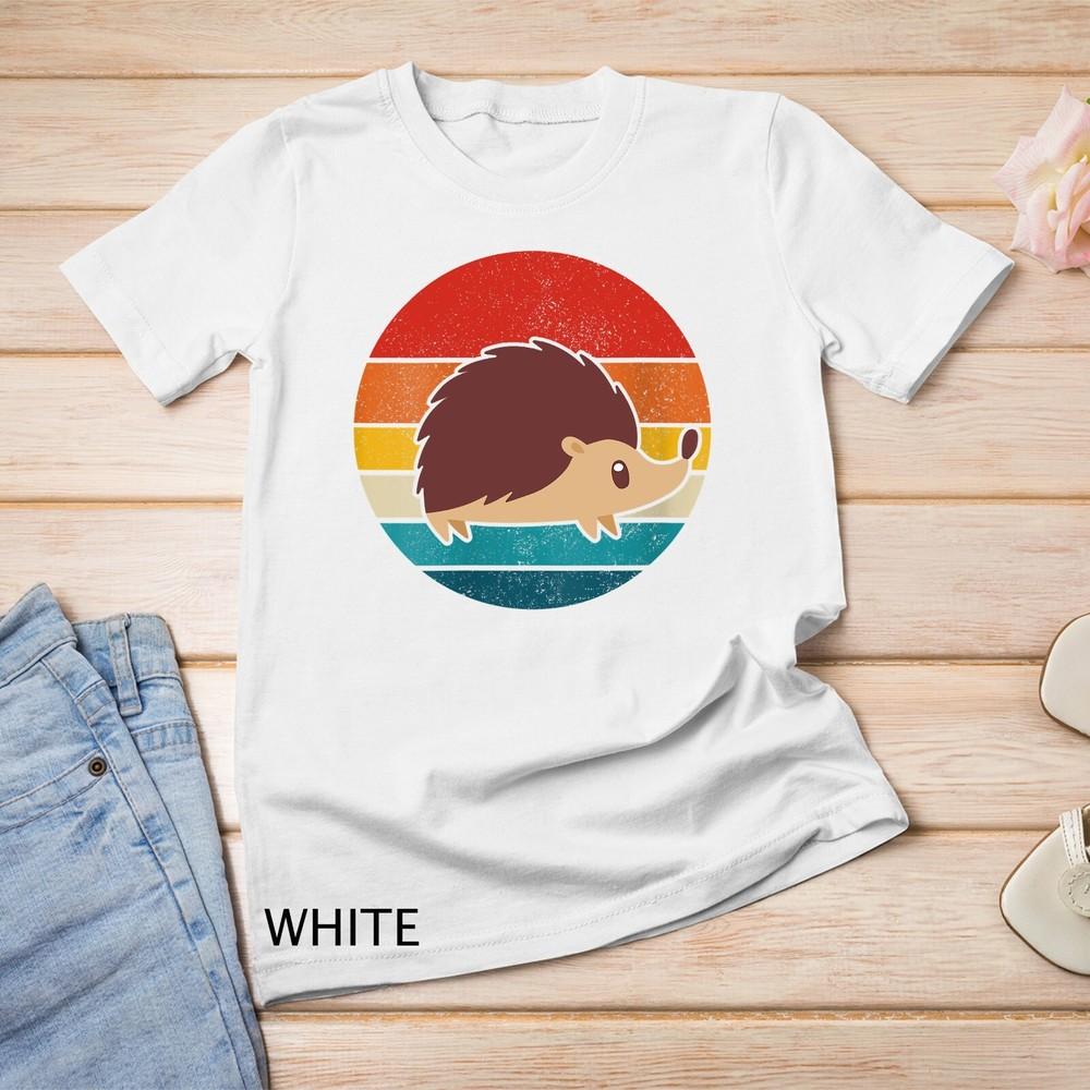 Womens Hedgehog Vintage Retro Hedgehog Mom Funny Cute Gift Unisex T-shirt