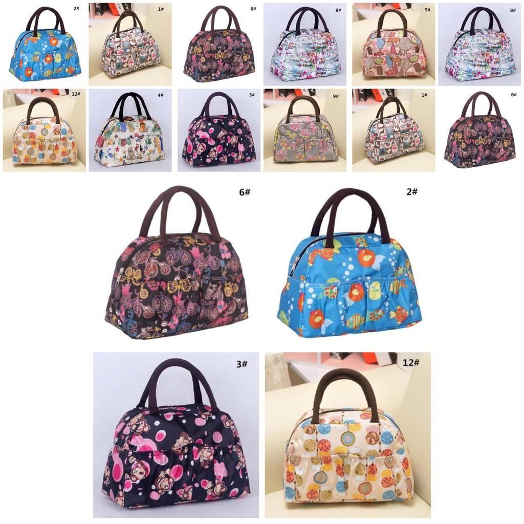 Stylish Waterproof Printed Handbag For Women Versatile Lunch Box Tote Travel Bag