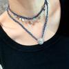 Retro Ethnic Seashell & Crystal Pearl Woven Rope Tassel Choker