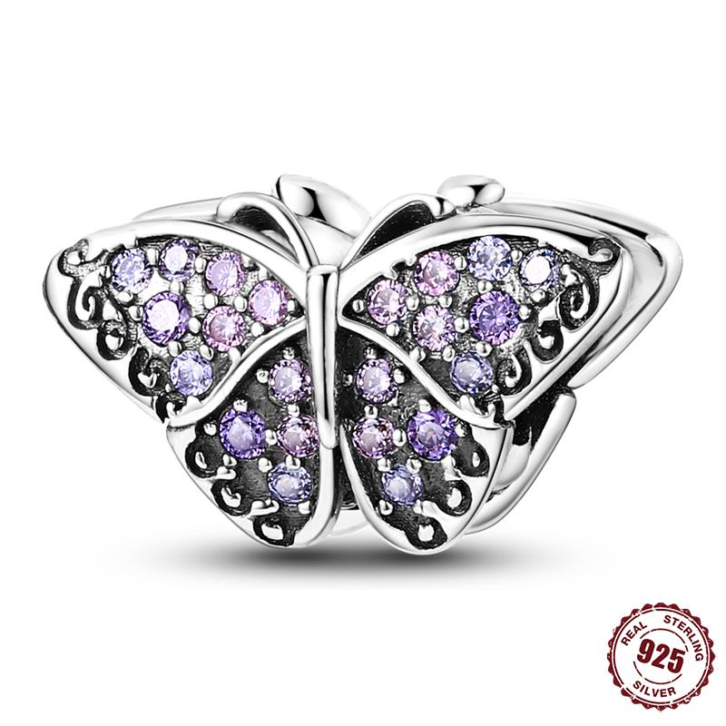 Breloque Thème Papillon Breloques Cuivre 24 Designs Pendentifs Papillon Compatible Avec Authentiques Bracelets Fins Bijoux Femme Cadeaux