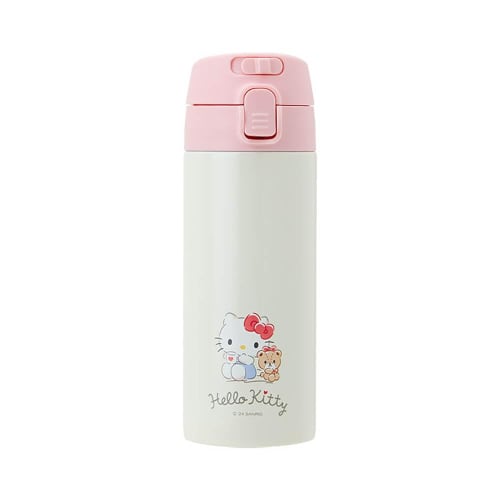 Sanrio One-Touch Stainless Steel Bottle, Hello Kitty, 370ml, 389030