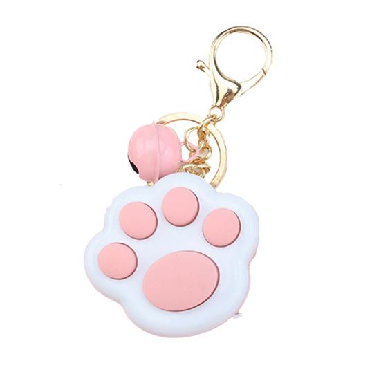 Mini Fidget Toy Lovely Portable Funny Cat Paw Push Fidget Game Keychain for Children
