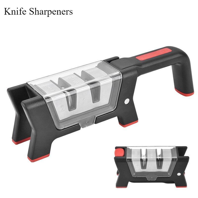 Creative Multi-functional Knife Sharpener Gold Steel Sand Ceramic Folding Whetstone Quick Knife Sharpener Kitchen Tool