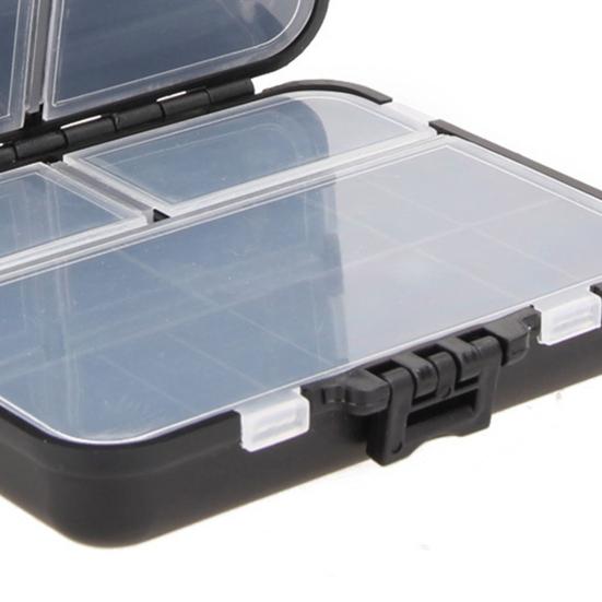 Double-sided Fishing Lure Box, Waterproof Plastic Fishing Tackle Storage Case, Transparent Visible Fishing Bait Accessory Organizer Container