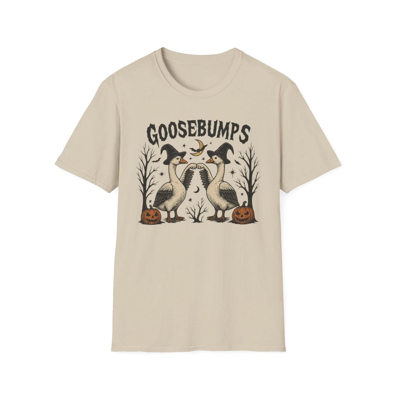 Goosebumps Unisex Softstyle T-Shirt, Halloween Tee, Pumpkin Shirt, Fall M