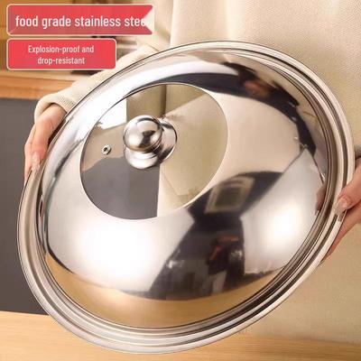 Newcomer Exclusive: Universal Transparent Stainless Steel Wok and Stir-Fry Pan Lid