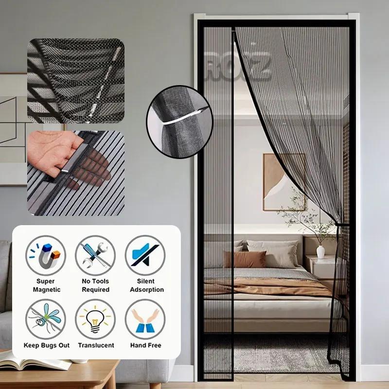 Side-Open Magnetic Door Curtain Summer Mosquito & Fly Proof Home No Punching Magnetic Screen Door Curtain Anti Mosquito Insect Fly Bug Door Curtain