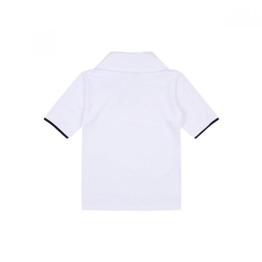 ONOFF Women Half Zip Sailor Collar T shirT Of9503la whiTe