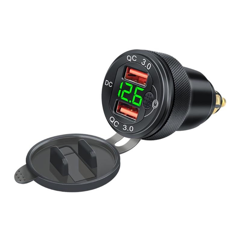 

Waterproof Motorbike 12V 24V QC3.0 USB Type C PD Fast Charger Power Adapter Hella DIN Plug Socket for BMW Ducati Motorcy