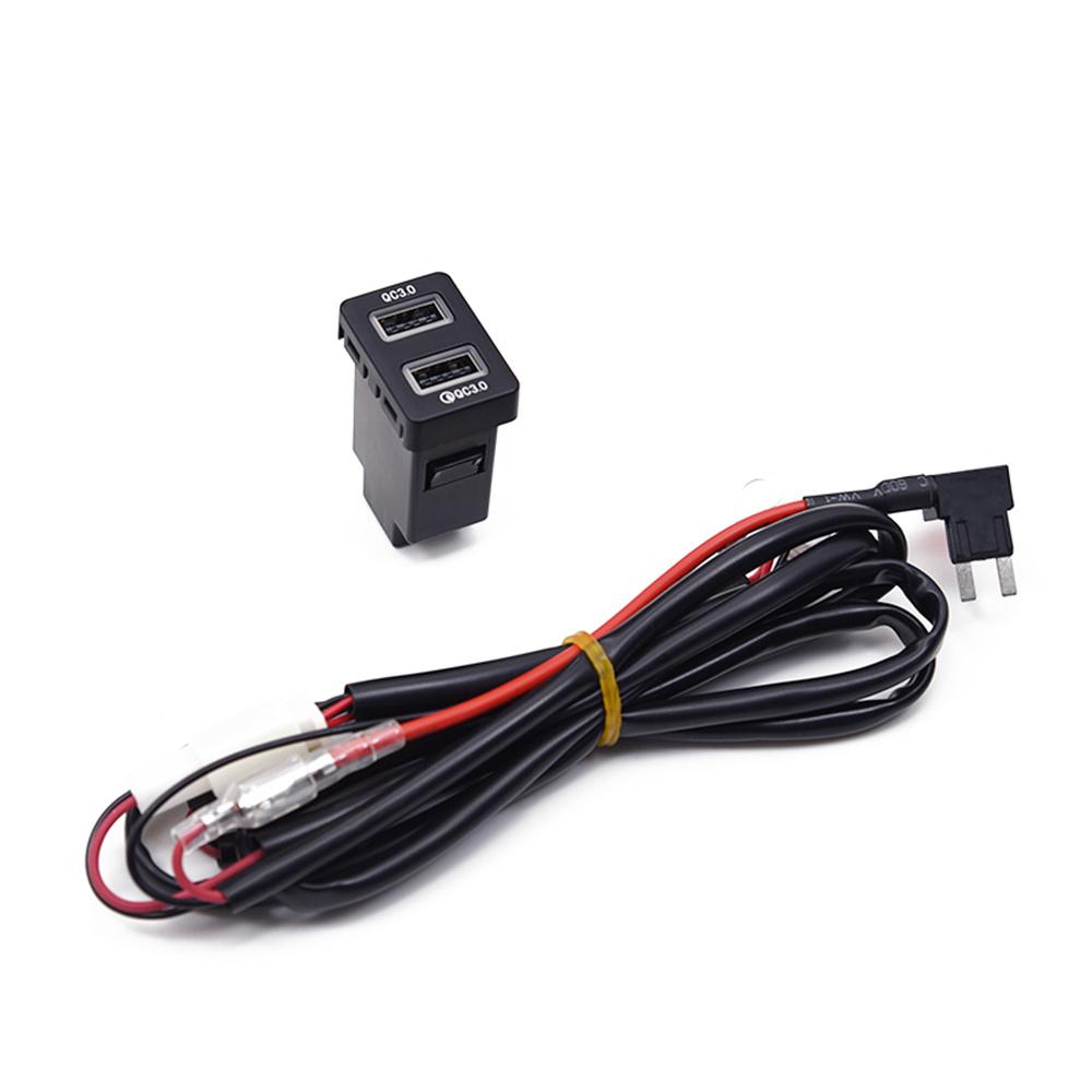 18W Car Charger Dual QC3.0 Fast Charging For Mitsubishi Outlander Eclipse Cross L200 Triton