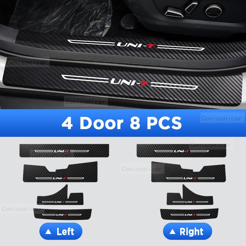 Pentru Changan UNI-T UNI T Protecție pentru hayon auto Pedală prag pedală Textura fibră de carbon Accesorii din piele PU Styling Autocolant auto