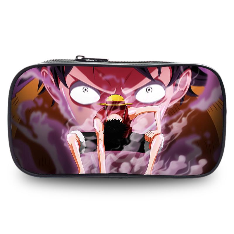 One Piece Monkey D. Luffy Pattern Pencil Case Makeup Bag Pen Bag Student Big Capacity School Supplies Zipper Pencil Pouch