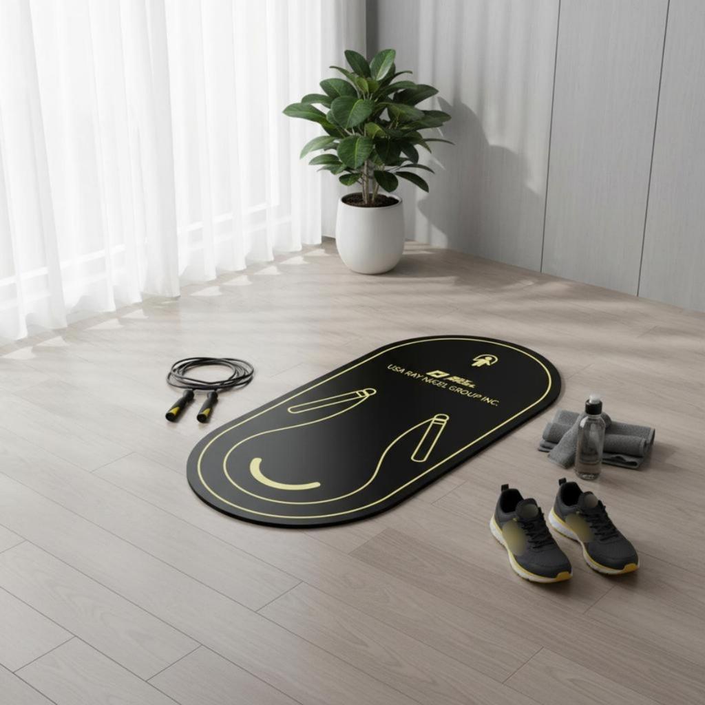 Round Jump Rope Mat Sound Reducing Exercise Pad Wear Resistant for Students