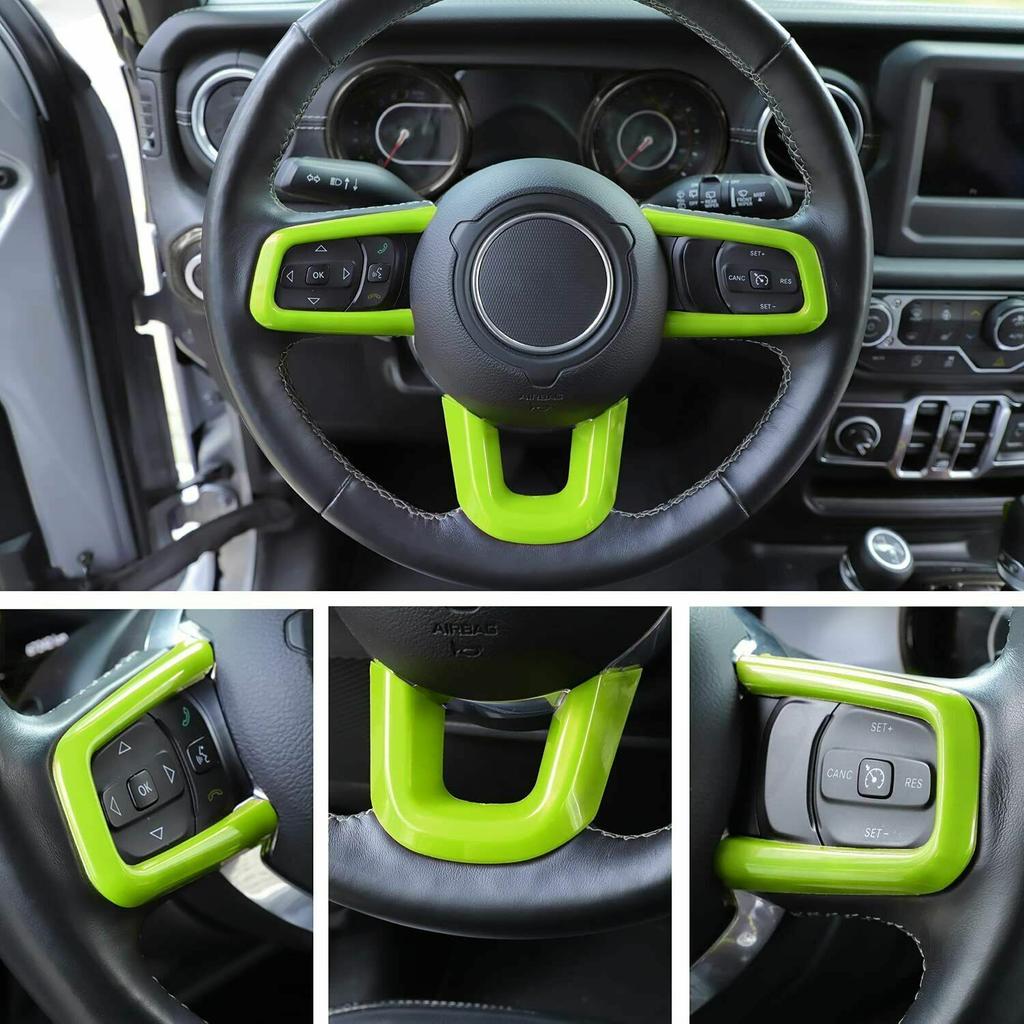 Steering Wheel Trim Cover Decoration for Jeep Wrangler 2018+ JL JT Accessories