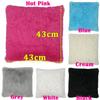 Square Home Decor Car Seat Fur Plush Winter Warm Throw Pillow Cases Cushion Cover