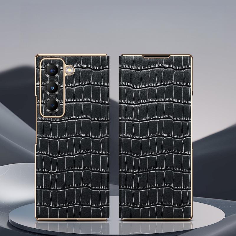 For Samsung Z Fold 7 Phone Case Magnetic Flip Cover Crocodile Pattern Protective Case Compatible with Samsung Z Fold 6 5 4