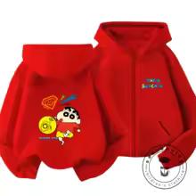 Popular Zipper Hoodie Kawaii Cartoon Print Autumn Trendy Children Wear Crayon Shin Chan 3 14 Years