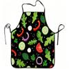 1pc Vegetable Salad Pattern Print Apron, Durable and Easy To Clean, Adjustable Waistband, Polyester Material, for Kitchen Cooking, Gardening, Orchard