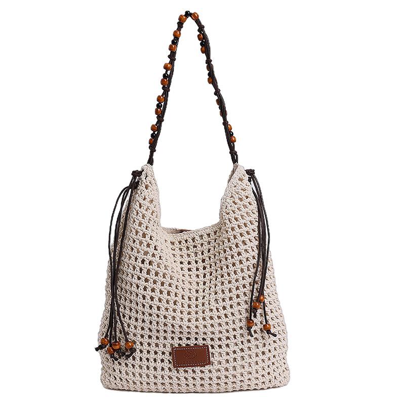 Holiday Beach Bag Women 2025 New Hollow Woven Handbag Large Capacity Versatile Messenger Bag