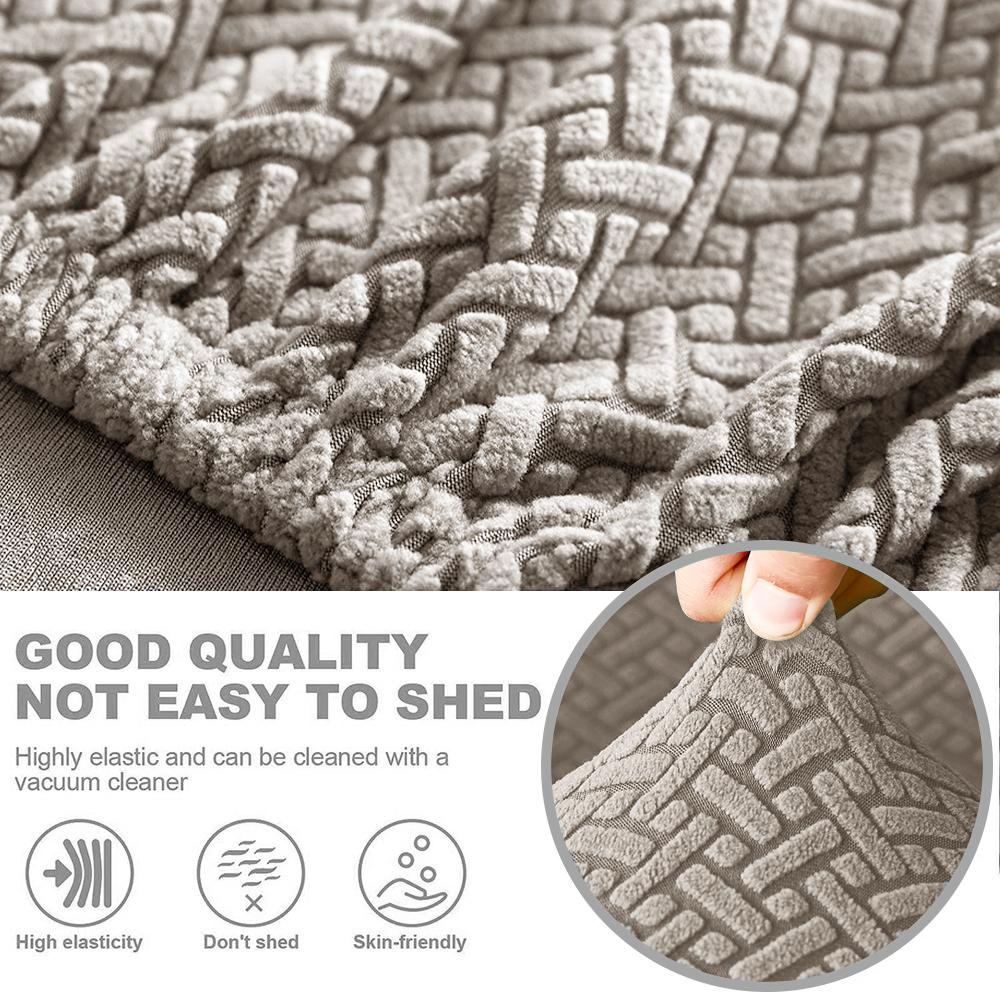 Coprisedile Spesso per Divano da Patio in Jacquard Twill Elastico Copertura per Divano da Cortile Protettore da Giardino Antipolvere Copricuscino per Divano