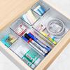 25 PCS Clear Plastic Drawer Organizer Set, 4 Sizes Desk Drawer Divider Organizers and Storage Bins for Makeup, Jewelry, Gadgets for Kitchen, Bedroom