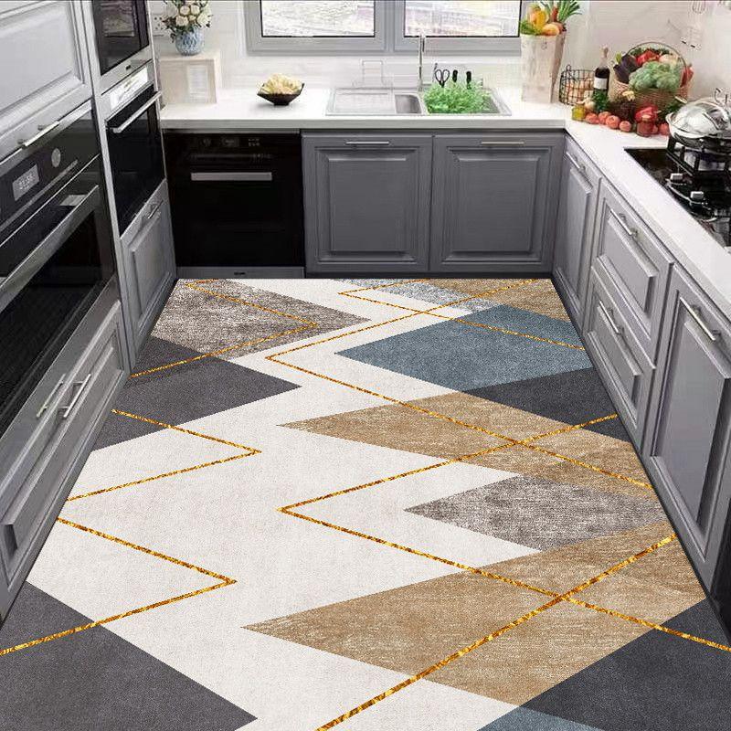 Carpet for Kitchen Pvc Floor Mat Large Size Waterproof Non-slip Carpets Leather Anti-oil Foot Mats Retro Home Decoration Rug