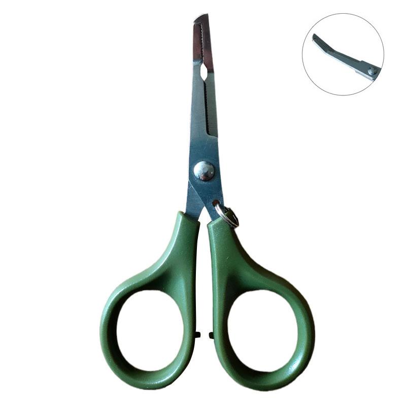 Edelstahl Dyneema PE Fischschnur Schneidwerkzeug Gebogene Gerade Flache Haken Adlerkopf Angelschere Mit Gezackten Zähnen