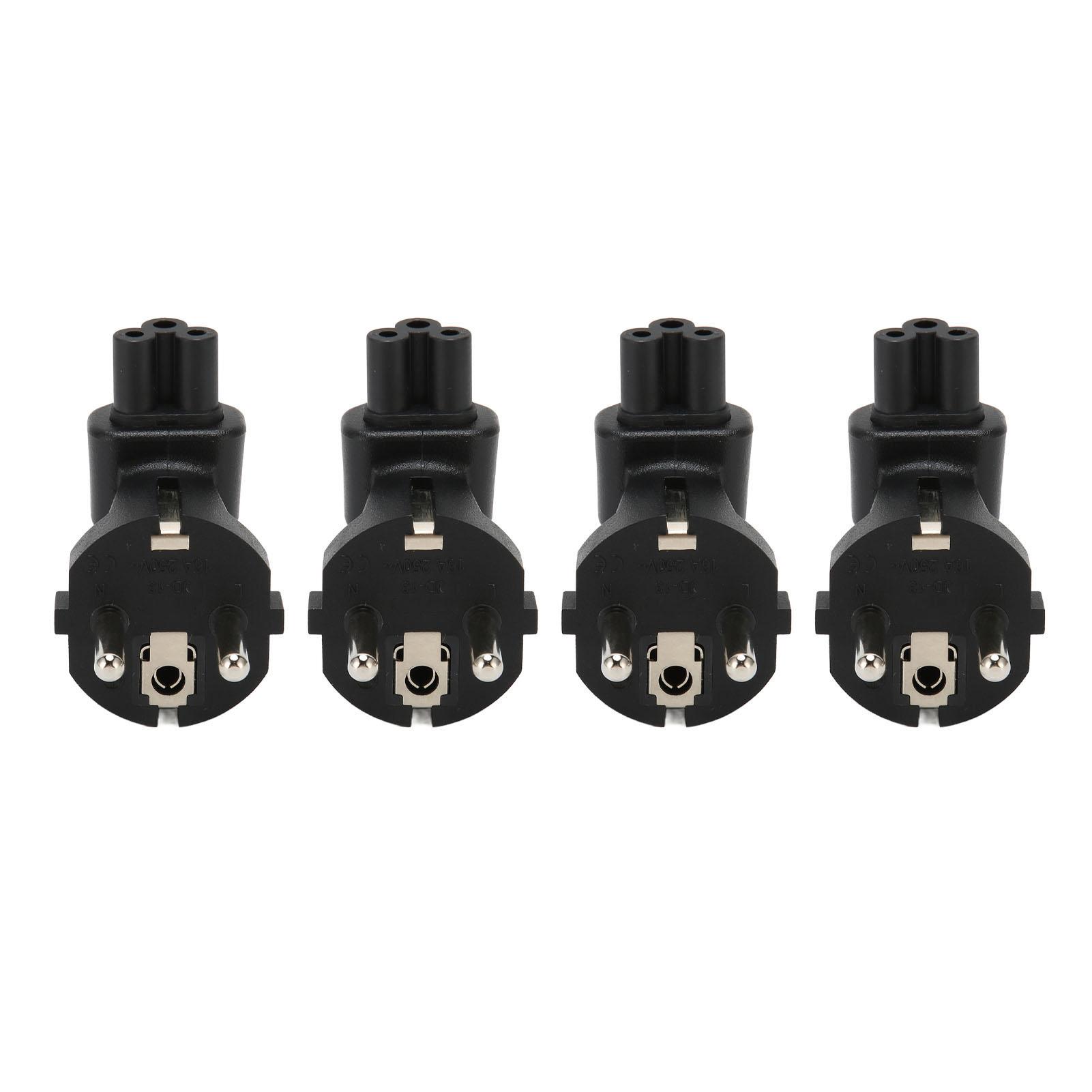 

4 шт. Адаптер питания EU4.8MM к IEC320 C5 Универсальный стандартный адаптер питания для компьютера EU Plug