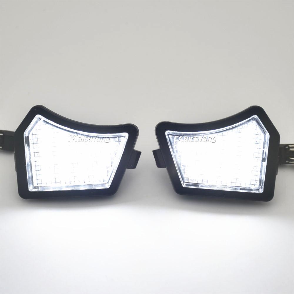 2Pcs Puddle Light For Volvo V40 V50 C30 C70 S40 S60 S80 V50 V70 XC70 XC90 LED Under Mirror Lamp For Jaguar XJ XF XK/XKR XE