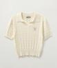 Seteo (W) Cable Collar Half Knit Cream