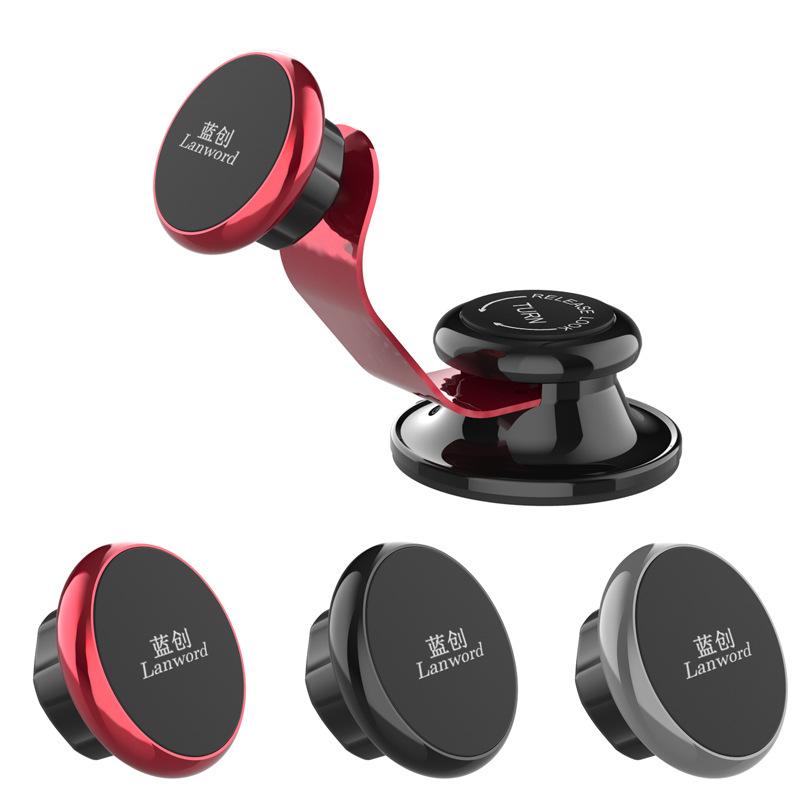 Car dashboard Mobile phone holder 360 Rotating magnetic navigation bracket Metal material