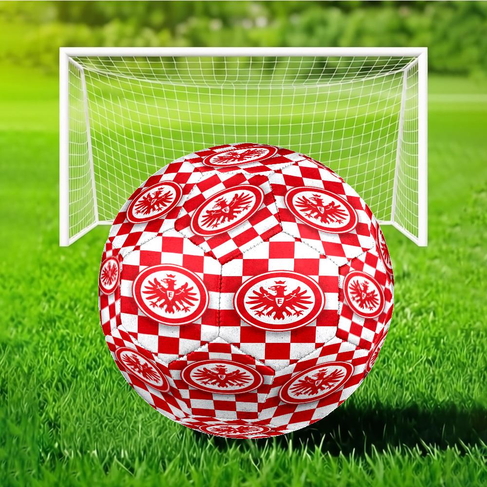 Eintracht Frankfurt Crest Size 5 Soccer Ball, Suitable for Training and Matches, High-Elasticity, Wear-Resistant Material Gift for Fan