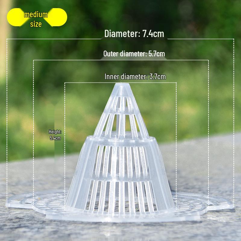 

Прозора конічна основа горщика: Повітропроникна дренажна сітка проти кореневої гнилі для сукулентів