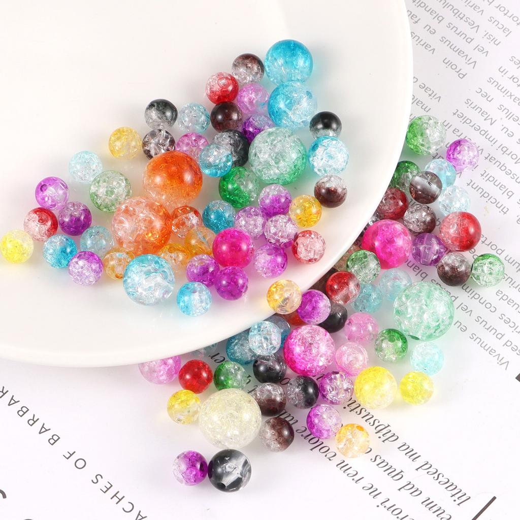 100pcs Glass Beads Colorful Glazed Loose Beads Spacer Beads Diy Beaded Bracelet Necklace Jewelry Making Accessories