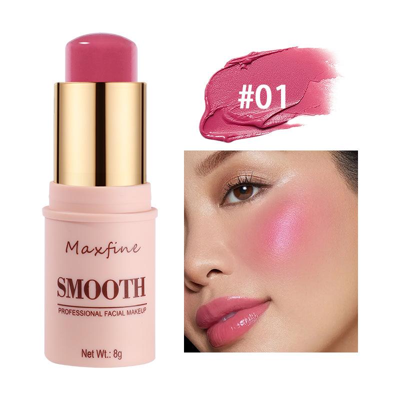 3 In 1 Three Dimensional Blusher Stick Long Lasting Waterproof   Matte Blush Eyeshadow Lip Universal