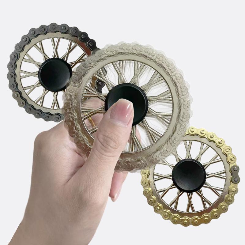 Kovový prstový spinnerový řetězový převod Mechanický řetězový slitinový kulatý fidget spinner Hračka na uvolnění stresu a nudy