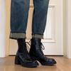 High Heels, Thick-soled Versatile Shoes, Women's Lace-up Ankle Boots