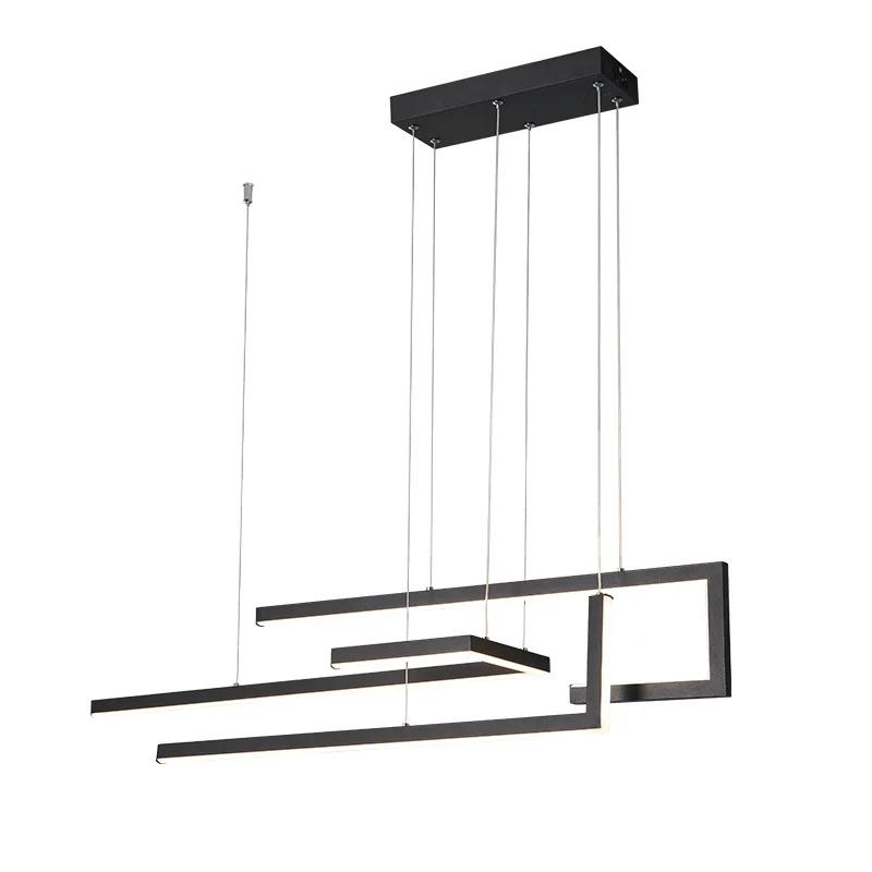 Lampă suspendată cu LED modernă pentru sufragerie living bucătărie lampă suspendată negru mat sau auriu Smart Home