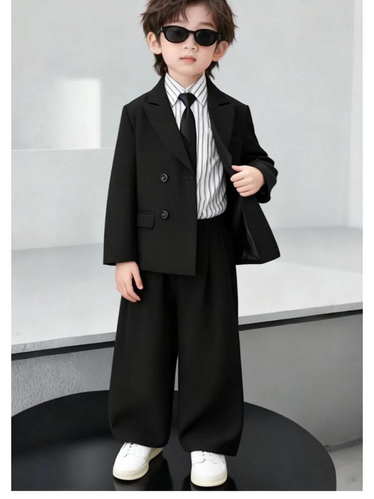 Boys' Spring Casual Suit Set - Formal Page Boy & Piano Performance Wear